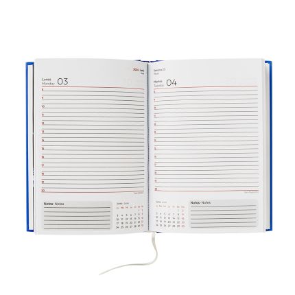 Agenda tapa dura encolada