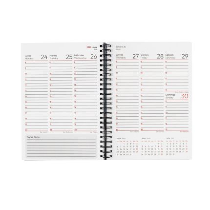 Agenda tapa blanda