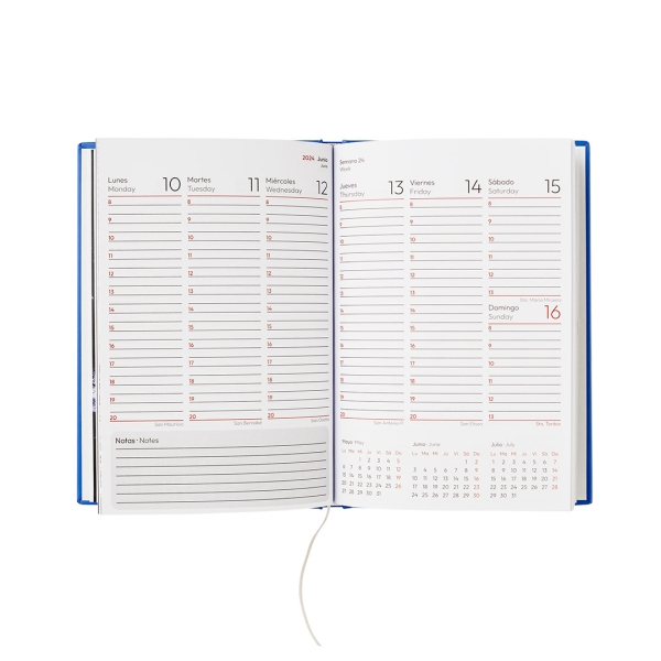 Agenda tapa dura encolada
