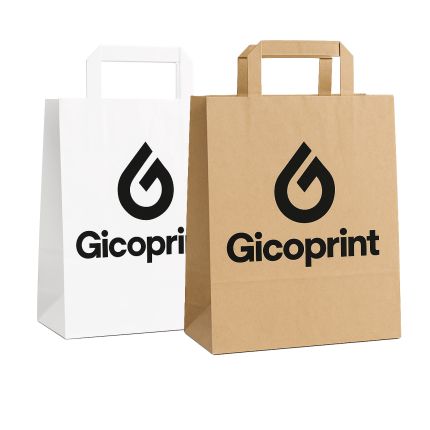 Bolsas papel asa plana