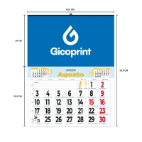 Calendario pared con faldilla