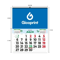 Calendario pared con faldilla