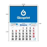 Calendario pared con faldilla