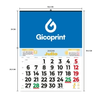 Calendario pared con faldilla